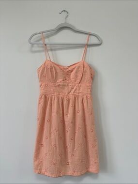 Speechless Peach Eyelet Spaghetti Strap Sundress